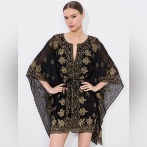 ALICE + OLIVIA Marva Embellished Mini Kaftan Size L